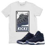 Jordan 11 Midnight Navy Sneaker Match Tees KICKS Sneaker Tees Jordan 11 Midnight Navy Sneaker Release Tees Unisex Shirts