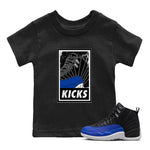 Jordan 12 Hyper Royal Sneaker Match Tees KICKS Sneaker Tees Jordan 12 Hyper Royal Sneaker Release Tees Kids Shirts