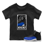 Jordan 12 Hyper Royal Sneaker Match Tees KICKS Sneaker Tees Jordan 12 Hyper Royal Sneaker Release Tees Kids Shirts