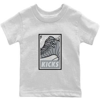 Jordan 12 Stealth Sneaker Match Tees KICKS Sneaker Tees Jordan 12 Stealth Sneaker Release Tees Kids Shirts
