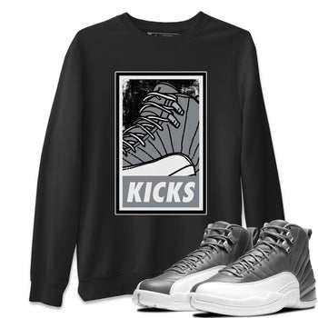 Jordan 12 Stealth Sneaker Match Tees KICKS Sneaker Tees Jordan 12 Stealth Sneaker Release Tees Unisex Shirts