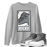Jordan 12 Stealth Sneaker Match Tees KICKS Sneaker Tees Jordan 12 Stealth Sneaker Release Tees Unisex Shirts