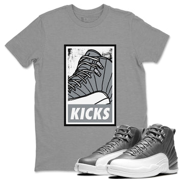 Jordan 12 Stealth Sneaker Match Tees KICKS Sneaker Tees Jordan 12 Stealth Sneaker Release Tees Unisex Shirts