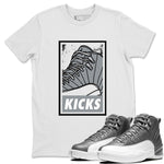 Jordan 12 Stealth Sneaker Match Tees KICKS Sneaker Tees Jordan 12 Stealth Sneaker Release Tees Unisex Shirts