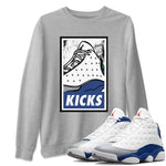 Jordan 13 French Blue Sneaker Match Tees KICKS Sneaker Tees Jordan 13 French Blue Sneaker Release Tees Unisex Shirts
