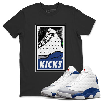 Jordan 13 French Blue Sneaker Match Tees KICKS Sneaker Tees Jordan 13 French Blue Sneaker Release Tees Unisex Shirts
