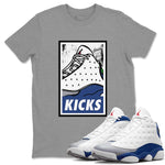 Jordan 13 French Blue Sneaker Match Tees KICKS Sneaker Tees Jordan 13 French Blue Sneaker Release Tees Unisex Shirts