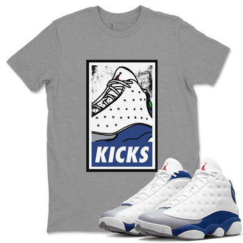 Jordan 13 French Blue Sneaker Match Tees KICKS Sneaker Tees Jordan 13 French Blue Sneaker Release Tees Unisex Shirts