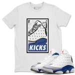 Jordan 13 French Blue Sneaker Match Tees KICKS Sneaker Tees Jordan 13 French Blue Sneaker Release Tees Unisex Shirts