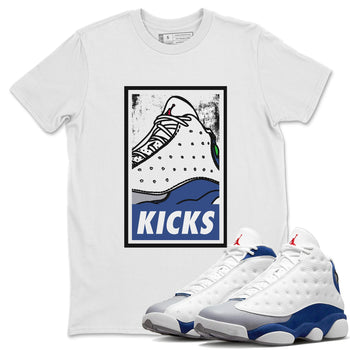 Jordan 13 French Blue Sneaker Match Tees KICKS Sneaker Tees Jordan 13 French Blue Sneaker Release Tees Unisex Shirts