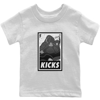 Jordan 4 Black Canvas Sneaker Match Tees KICKS Sneaker Tees Jordan 4 Black Canvas Sneaker Release Tees Kids Shirts