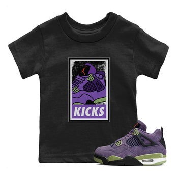 Jordan 4 Canyon Purple Sneaker Match Tees KICKS Sneaker Tees Jordan 4 Canyon Purple Sneaker Release Tees Kids Shirts