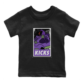 Jordan 4 Canyon Purple Sneaker Match Tees KICKS Sneaker Tees Jordan 4 Canyon Purple Sneaker Release Tees Kids Shirts