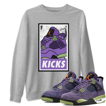 Jordan 4 Canyon Purple Sneaker Match Tees KICKS Sneaker Tees Jordan 4 Canyon Purple Sneaker Release Tees Unisex Shirts