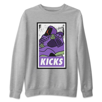 Jordan 4 Canyon Purple Sneaker Match Tees KICKS Sneaker Tees Jordan 4 Canyon Purple Sneaker Release Tees Unisex Shirts