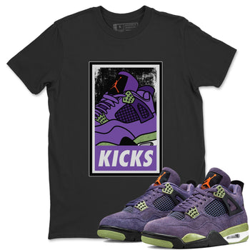 Jordan 4 Canyon Purple Sneaker Match Tees KICKS Sneaker Tees Jordan 4 Canyon Purple Sneaker Release Tees Unisex Shirts