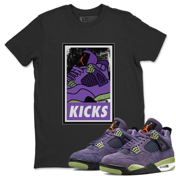 Jordan 4 Canyon Purple Sneaker Match Tees KICKS Sneaker Tees Jordan 4 Canyon Purple Sneaker Release Tees Unisex Shirts