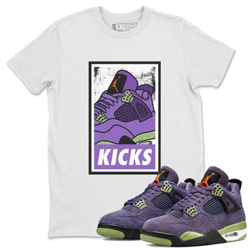 Jordan 4 Canyon Purple Sneaker Match Tees KICKS Sneaker Tees Jordan 4 Canyon Purple Sneaker Release Tees Unisex Shirts