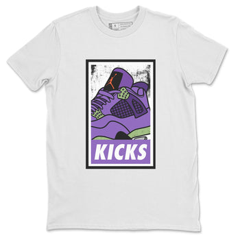 Jordan 4 Canyon Purple Sneaker Match Tees KICKS Sneaker Tees Jordan 4 Canyon Purple Sneaker Release Tees Unisex Shirts