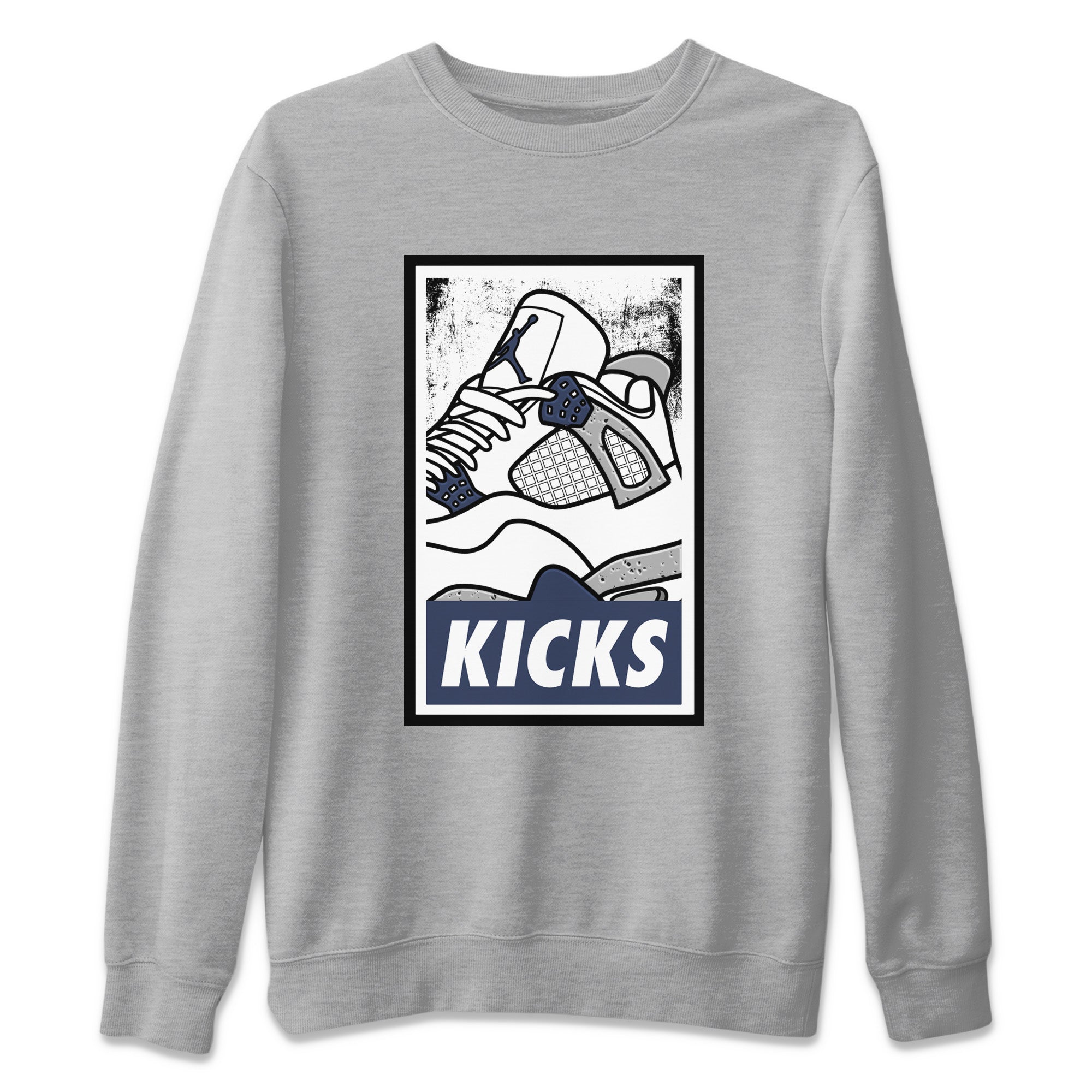 Jordan 4 Midnight Navy Sneaker Match Tees KICKS Sneaker Tees Jordan 4 Midnight Navy Sneaker Release Tees Unisex Shirts