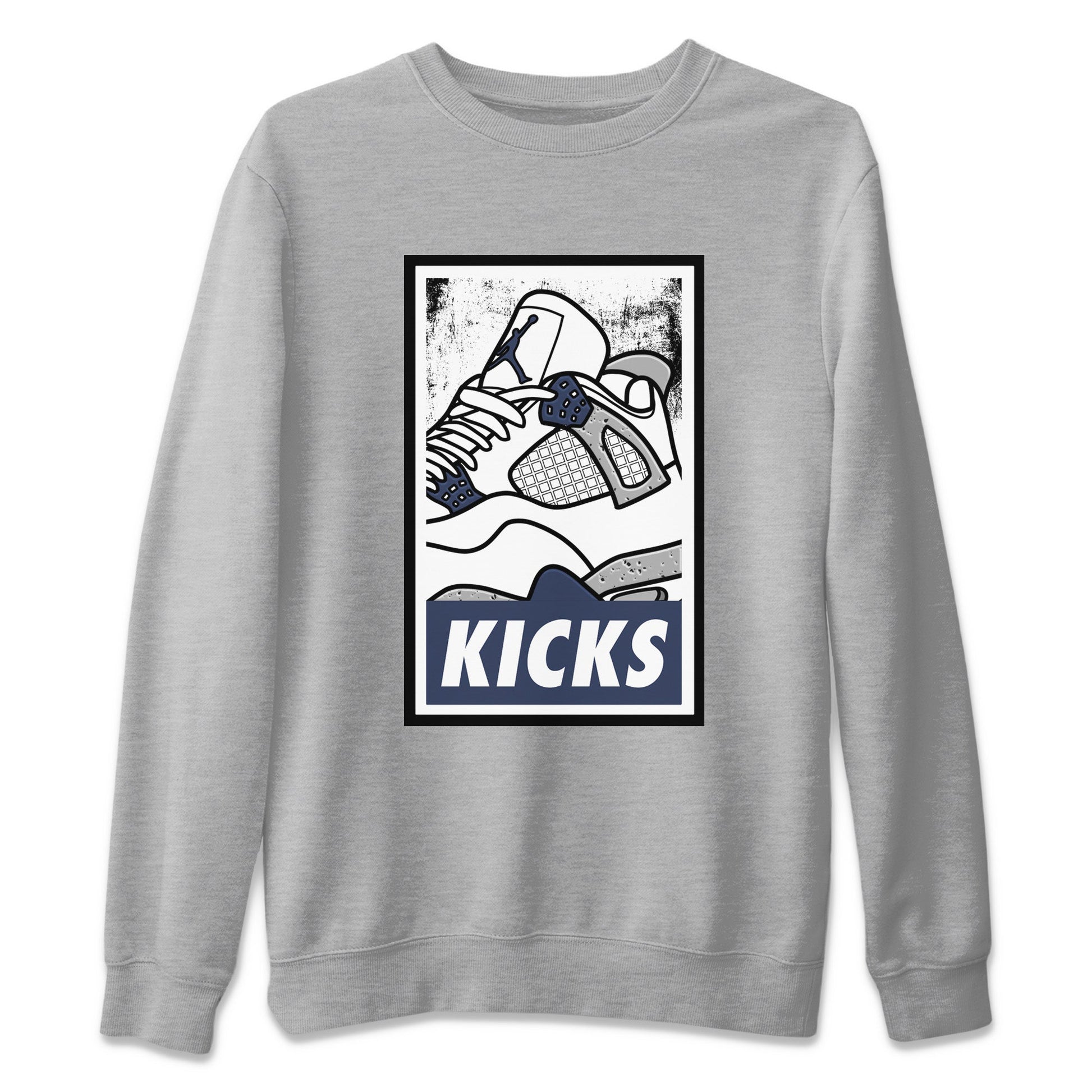 Jordan 4 Midnight Navy Sneaker Match Tees KICKS Sneaker Tees Jordan 4 Midnight Navy Sneaker Release Tees Unisex Shirts