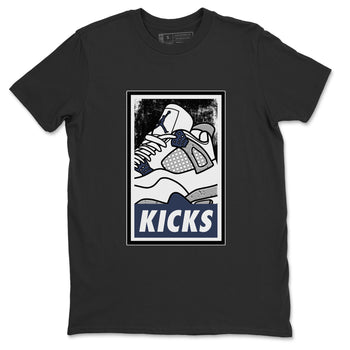 Jordan 4 Midnight Navy Sneaker Match Tees KICKS Sneaker Tees Jordan 4 Midnight Navy Sneaker Release Tees Unisex Shirts