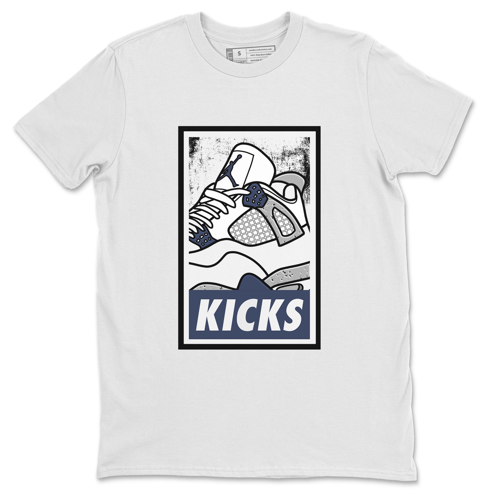 Jordan 4 Midnight Navy Sneaker Match Tees KICKS Sneaker Tees Jordan 4 Midnight Navy Sneaker Release Tees Unisex Shirts
