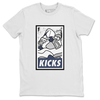 Jordan 4 Midnight Navy Sneaker Match Tees KICKS Sneaker Tees Jordan 4 Midnight Navy Sneaker Release Tees Unisex Shirts