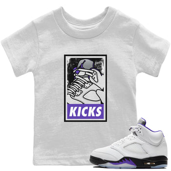 Jordan 5 Concord Sneaker Match Tees KICKS Sneaker Tees Jordan 5 Concord Sneaker Release Tees Kids Shirts