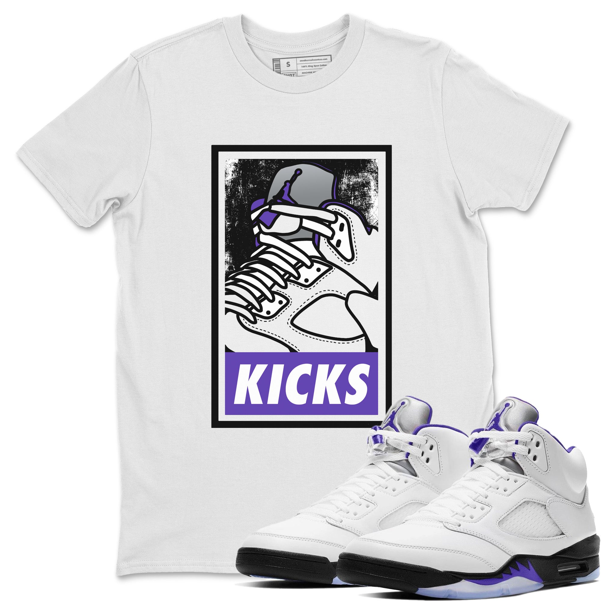 Jordan 5 Concord Sneaker Match Tees KICKS Sneaker Tees Jordan 5 Concord Sneaker Release Tees Unisex Shirts