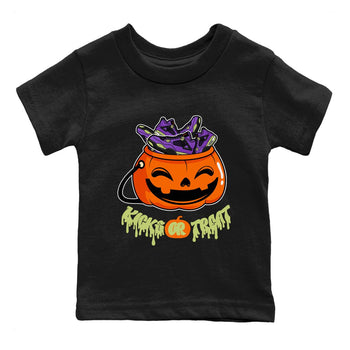 Air Jordan 4 Canyon Purple shirt to match jordans Kicks Or Treat sneaker tees AJ4 Canyon Purple Halloween Custumes SNRT Sneaker Release Tees Baby Toddler Black 2 T-Shirt