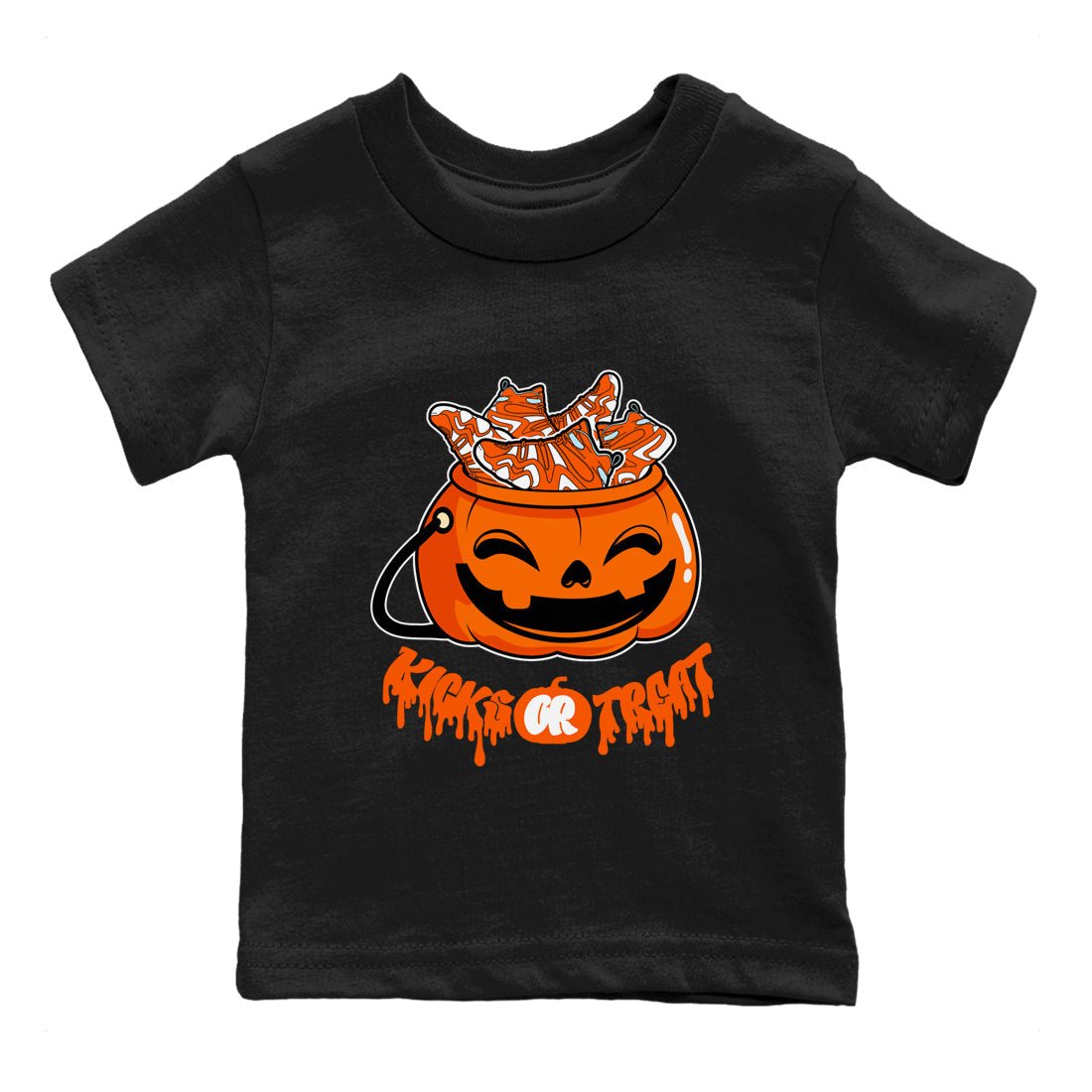 Crazy 8 Team Orange shirt to match jordans Kicks Or Treat sneaker tees Adidas Crazy 8 Team Orange Halloween Custumes SNRT Sneaker Release Tees Baby Toddler Black 2 T-Shirt