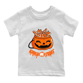 Crazy 8 Team Orange shirt to match jordans Kicks Or Treat sneaker tees Adidas Crazy 8 Team Orange Halloween Custumes SNRT Sneaker Release Tees Baby Toddler White 2 T-Shirt
