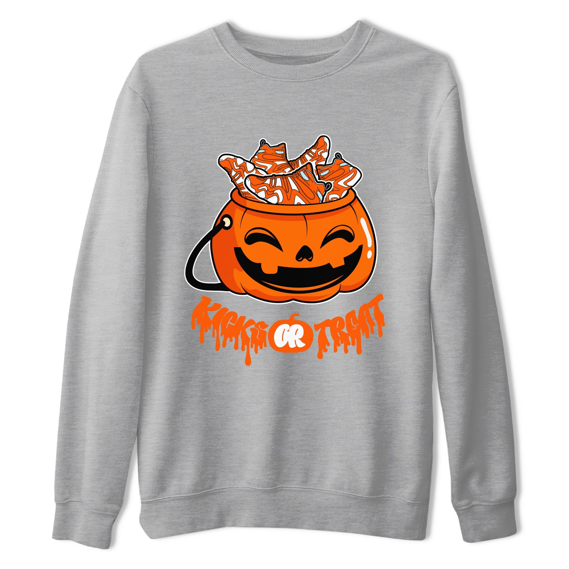 Crazy 8 Team Orange shirt to match jordans Kicks Or Treat sneaker tees Adidas Crazy 8 Team Orange Halloween Custumes SNRT Sneaker Release Tees Unisex Heather Grey 2 T-Shirt