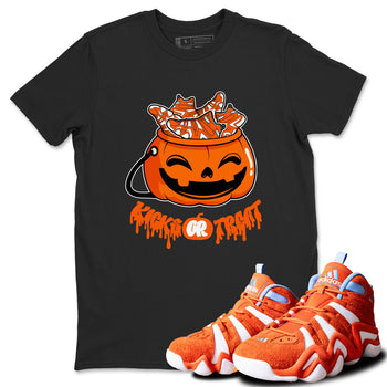 Crazy 8 Team Orange shirt to match jordans Kicks Or Treat sneaker tees Adidas Crazy 8 Team Orange Halloween Custumes SNRT Sneaker Release Tees Unisex Black 1 T-Shirt