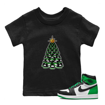 Air Jordan 1 Celtics shirt to match jordans Kicksmas Tree sneaker tees AJ1 Celtics SNRT Sneaker Release Tees Baby Toddler Black 1 T-Shirt