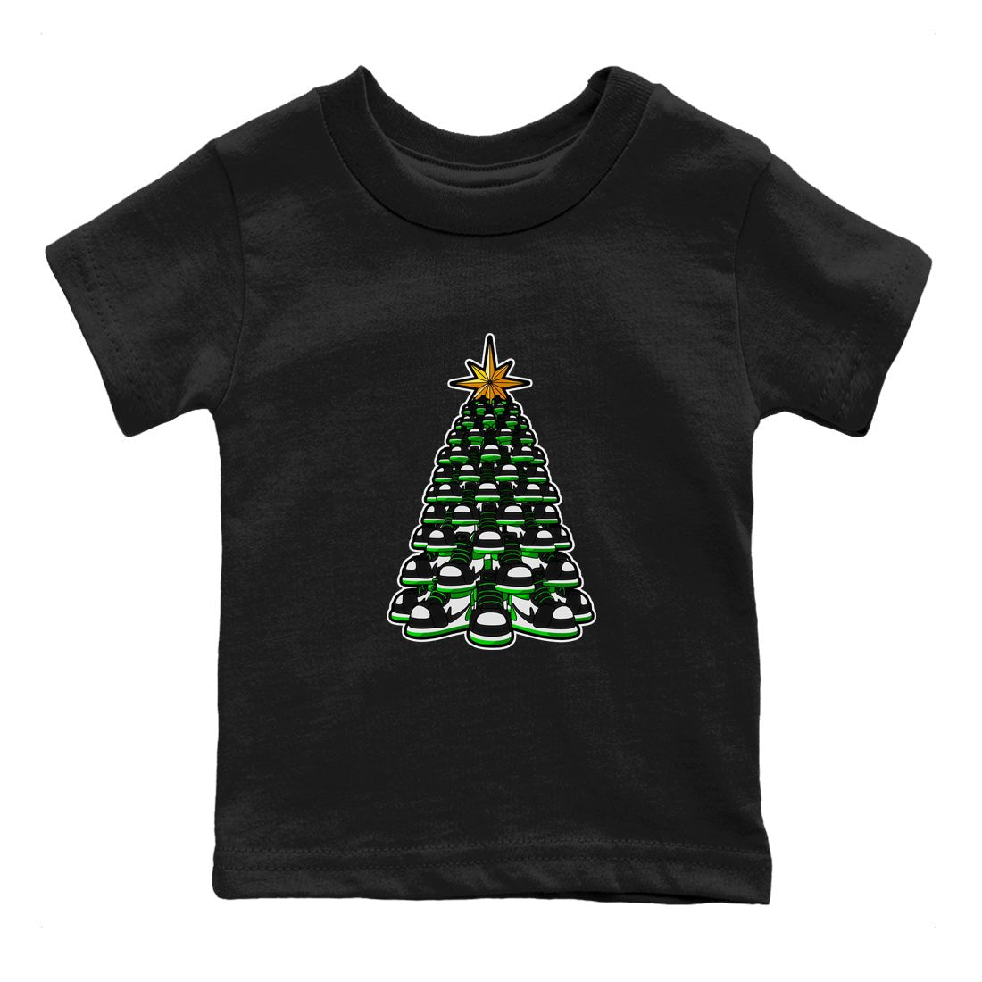 Air Jordan 1 Celtics shirt to match jordans Kicksmas Tree sneaker tees AJ1 Celtics SNRT Sneaker Release Tees Baby Toddler Black 2 T-Shirt