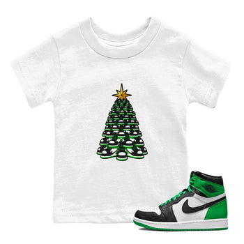 Air Jordan 1 Celtics shirt to match jordans Kicksmas Tree sneaker tees AJ1 Celtics SNRT Sneaker Release Tees Baby Toddler White 1 T-Shirt