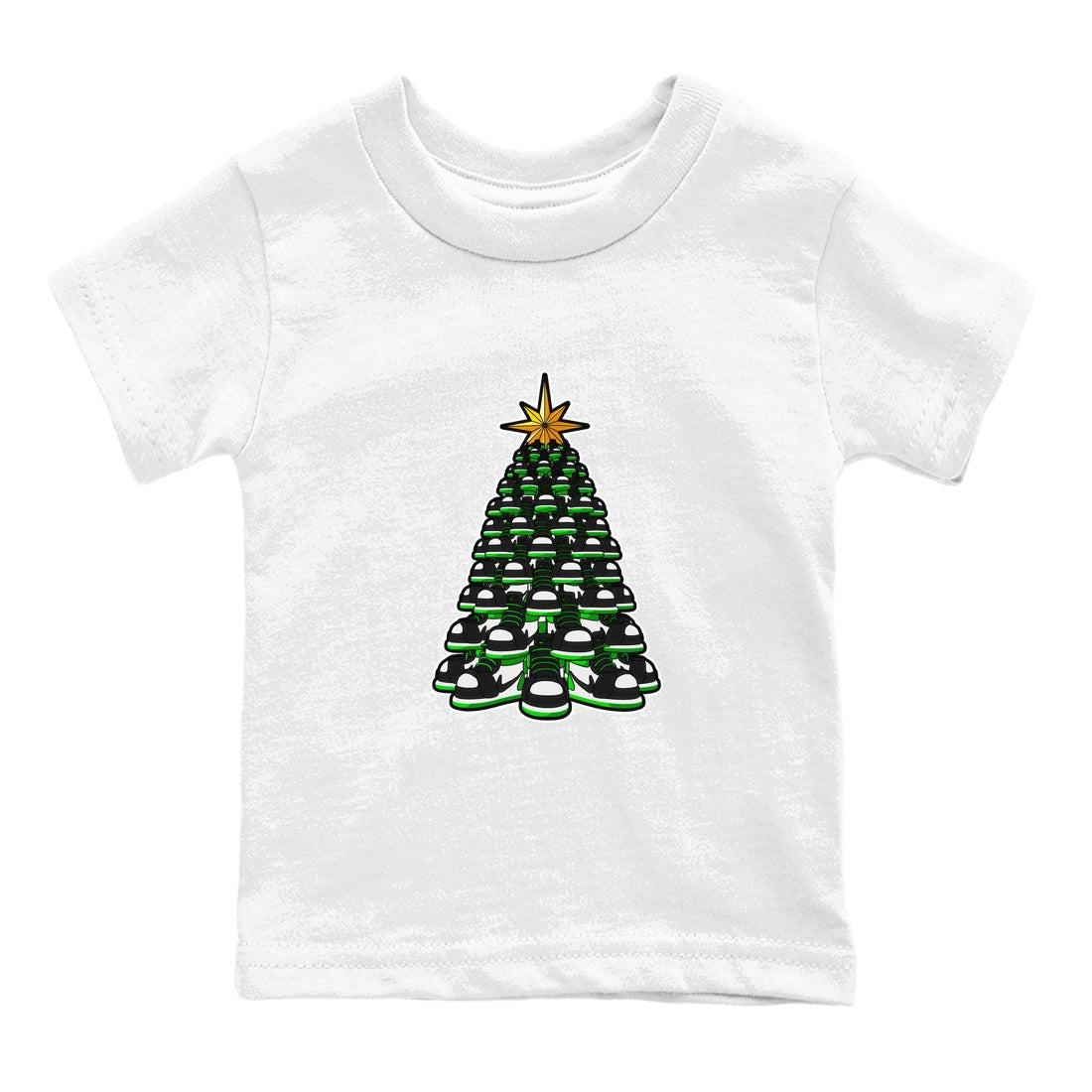 Air Jordan 1 Celtics shirt to match jordans Kicksmas Tree sneaker tees AJ1 Celtics SNRT Sneaker Release Tees Baby Toddler White 2 T-Shirt