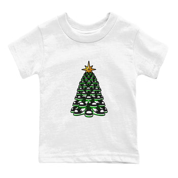 Air Jordan 1 Celtics shirt to match jordans Kicksmas Tree sneaker tees AJ1 Celtics SNRT Sneaker Release Tees Baby Toddler White 2 T-Shirt