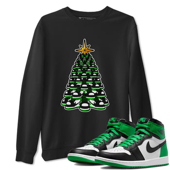 Air Jordan 1 Celtics shirt to match jordans Kicksmas Tree sneaker tees AJ1 Celtics SNRT Sneaker Release Tees Unisex Black 1 T-Shirt