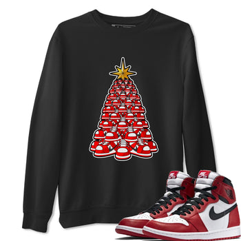 Air Jordan 1 Chicago shirt to match jordans Kicksmas Tree sneaker tees AJ1 Chicago SNRT Sneaker Release Tees Unisex Black 1 T-Shirt