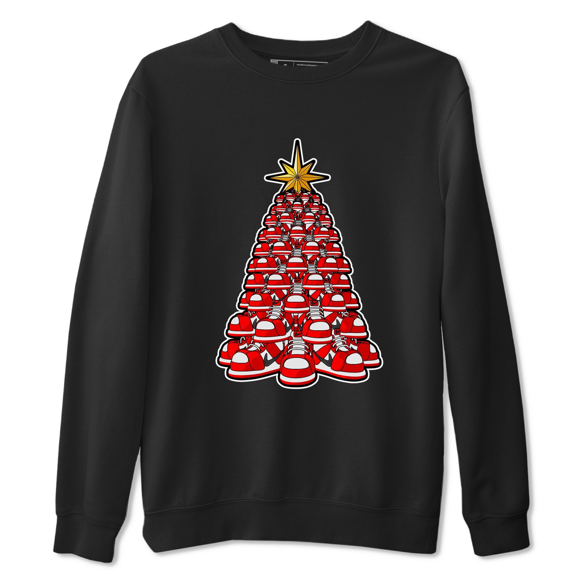 Air Jordan 1 Chicago shirt to match jordans Kicksmas Tree sneaker tees AJ1 Chicago SNRT Sneaker Release Tees Unisex Black 2 T-Shirt