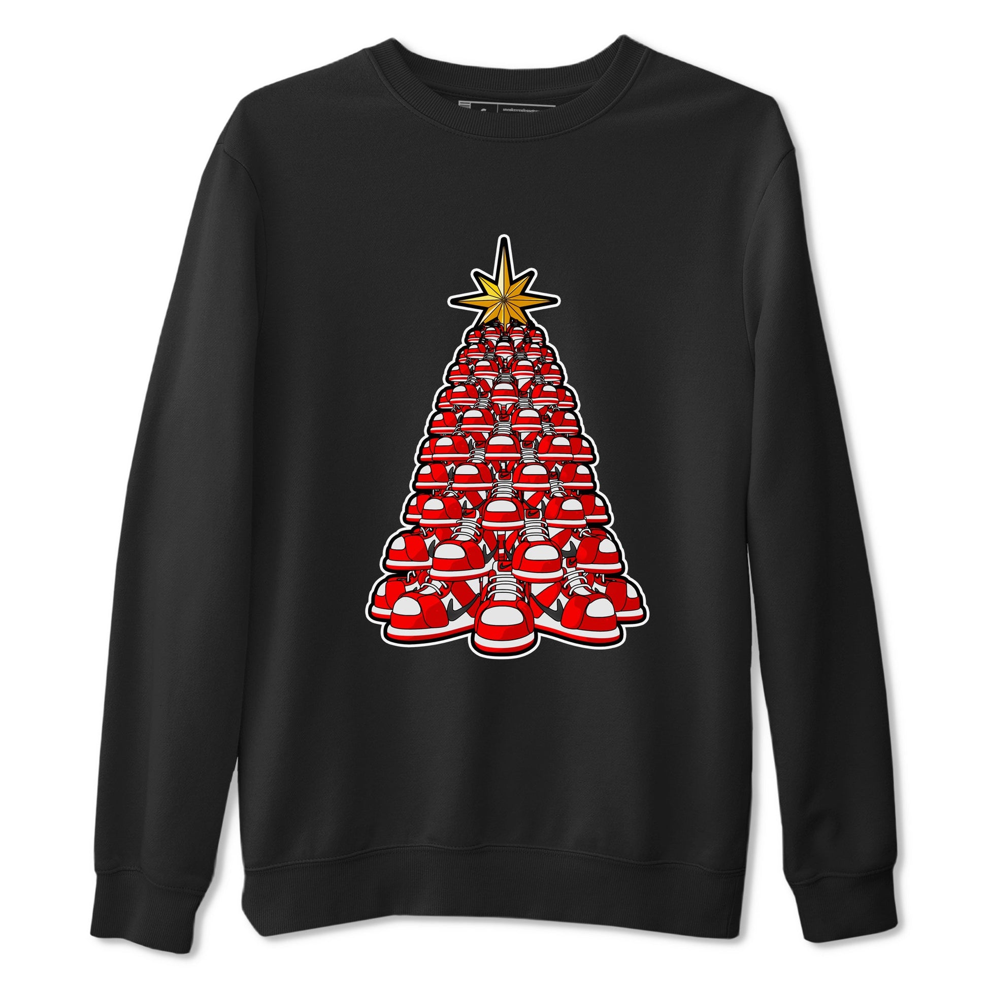 Air Jordan 1 Chicago shirt to match jordans Kicksmas Tree sneaker tees AJ1 Chicago SNRT Sneaker Release Tees Unisex Black 2 T-Shirt