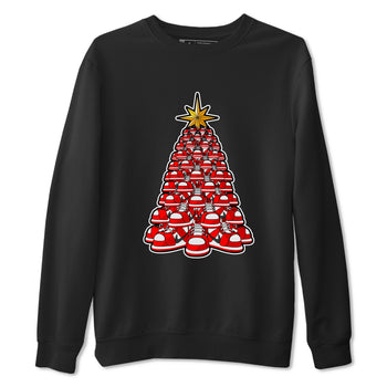 Air Jordan 1 Chicago shirt to match jordans Kicksmas Tree sneaker tees AJ1 Chicago SNRT Sneaker Release Tees Unisex Black 2 T-Shirt