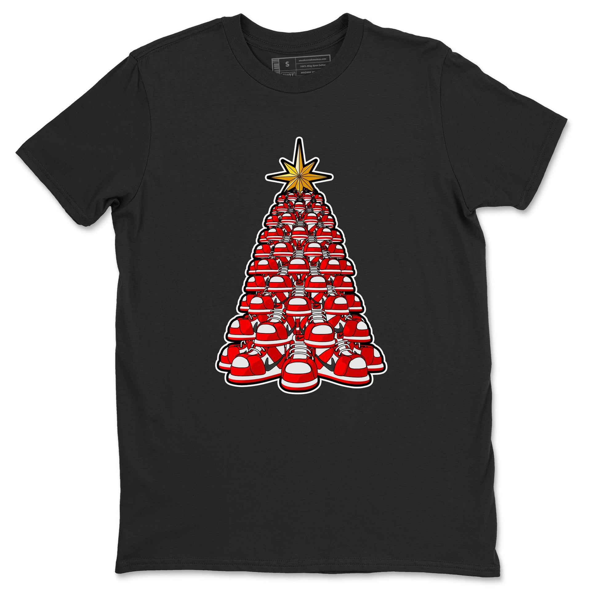 Air Jordan 1 Chicago shirt to match jordans Kicksmas Tree sneaker tees AJ1 Chicago SNRT Sneaker Release Tees Unisex Black 2 T-Shirt