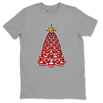 Air Jordan 1 Chicago shirt to match jordans Kicksmas Tree sneaker tees AJ1 Chicago SNRT Sneaker Release Tees Unisex Heather Grey 2 T-Shirt