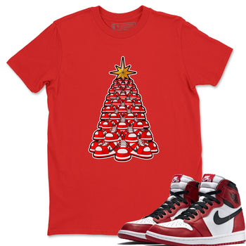 Air Jordan 1 Chicago shirt to match jordans Kicksmas Tree sneaker tees AJ1 Chicago SNRT Sneaker Release Tees Unisex Red 1 T-Shirt