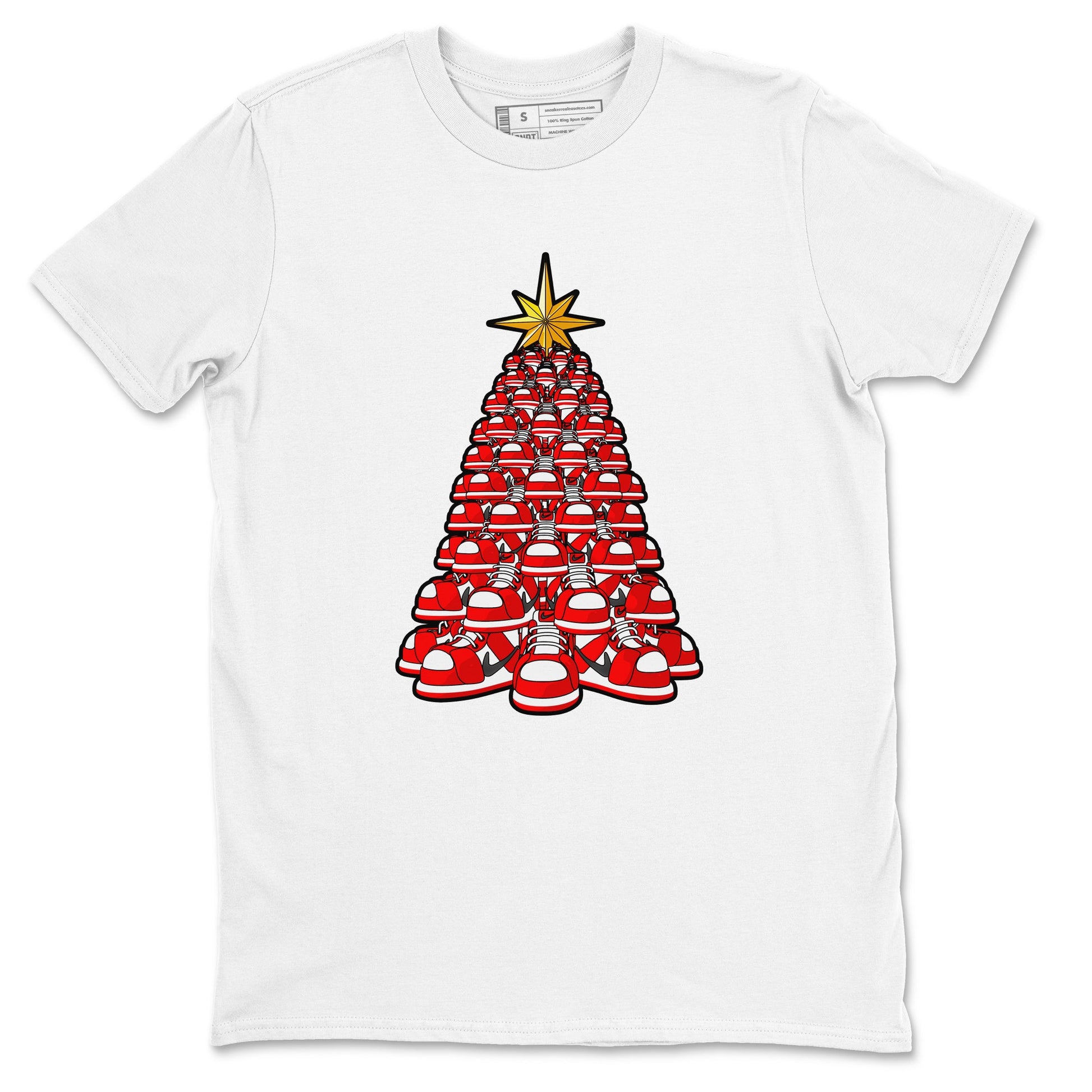 Air Jordan 1 Chicago shirt to match jordans Kicksmas Tree sneaker tees AJ1 Chicago SNRT Sneaker Release Tees Unisex White 2 T-Shirt