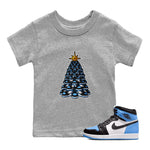 Air Jordan 1 UNC Toe shirt to match jordans Kicksmas Tree sneaker tees AJ1 UNC Toe SNRT Sneaker Release Tees Baby Toddler Heather Grey 1 T-Shirt